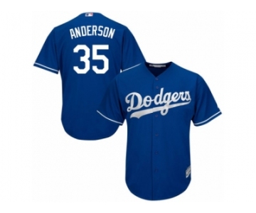 Men's Majestic Los Angeles Dodgers #35 Brett Anderson Authentic Royal Blue Alternate Cool Base MLB Jersey