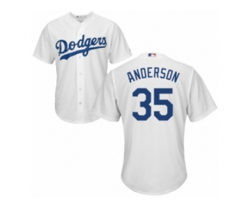 Men's Majestic Los Angeles Dodgers #35 Brett Anderson Authentic White Home Cool Base MLB Jersey