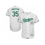 Men's Majestic Los Angeles Dodgers #35 Brett Anderson White Celtic Flexbase Authentic Collection MLB Jersey