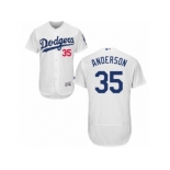 Men's Majestic Los Angeles Dodgers #35 Brett Anderson White Flexbase Authentic Collection MLB Jersey