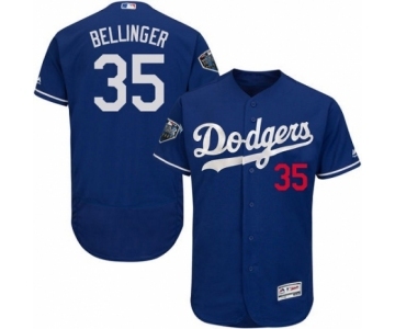 Men's Majestic Los Angeles Dodgers #35 Cody Bellinger Royal Blue Alternate Flex Base Authentic Collection 2018 World Series MLB Jersey