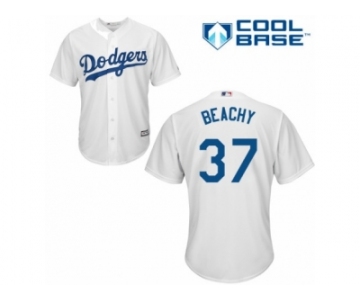 Men's Majestic Los Angeles Dodgers #37 Brandon Beachy Authentic White Home Cool Base MLB Jersey