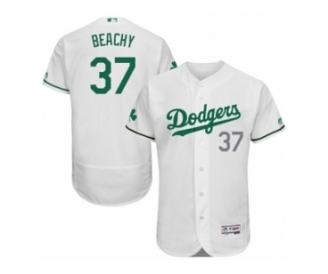 Men's Majestic Los Angeles Dodgers #37 Brandon Beachy White Celtic Flexbase Authentic Collection MLB Jersey