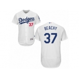 Men's Majestic Los Angeles Dodgers #37 Brandon Beachy White Flexbase Authentic Collection MLB Jersey