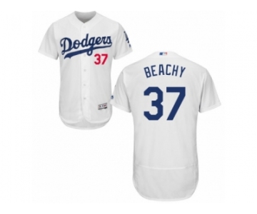 Men's Majestic Los Angeles Dodgers #37 Brandon Beachy White Flexbase Authentic Collection MLB Jersey