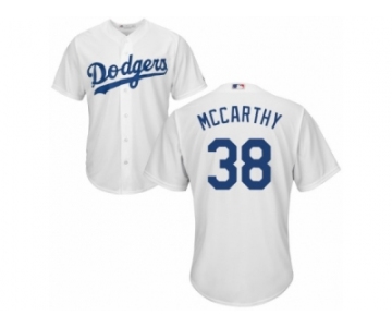 Men's Majestic Los Angeles Dodgers #38 Brandon McCarthy Replica White Home Cool Base MLB Jersey