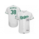 Men's Majestic Los Angeles Dodgers #38 Brandon McCarthy White Celtic Flexbase Authentic Collection MLB Jersey