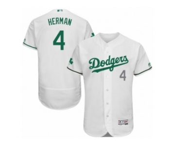 Men's Majestic Los Angeles Dodgers #4 Babe Herman White Celtic Flexbase Authentic Collection MLB Jersey