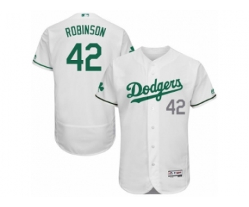 Men's Majestic Los Angeles Dodgers #42 Jackie Robinson White Celtic Flexbase Authentic Collection MLB Jersey