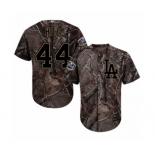 Men's Majestic Los Angeles Dodgers #44 Rich Hill Authentic Camo Realtree Collection Flex Base 2018 World Series MLB Jersey