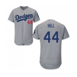 Men's Majestic Los Angeles Dodgers #44 Rich Hill Gray Alternate Flex Base Authentic Collection MLB Jersey