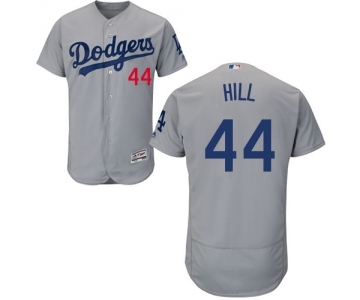 Men's Majestic Los Angeles Dodgers #44 Rich Hill Gray Alternate Flex Base Authentic Collection MLB Jersey