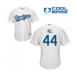 Men's Majestic Los Angeles Dodgers #44 Rich Hill Replica White Home Cool Base MLB Jersey