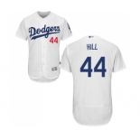 Men's Majestic Los Angeles Dodgers #44 Rich Hill White Home Flex Base Authentic Collection MLB Jersey