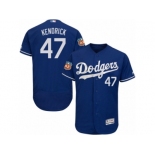 Men's Majestic Los Angeles Dodgers #47 Howie Kendrick Royal Blue Flexbase Authentic Collection MLB Jersey