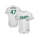 Men's Majestic Los Angeles Dodgers #47 Howie Kendrick White Celtic Flexbase Authentic Collection MLB Jersey