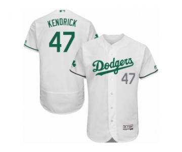 Men's Majestic Los Angeles Dodgers #47 Howie Kendrick White Celtic Flexbase Authentic Collection MLB Jersey