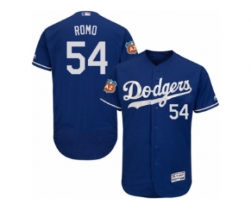 Men's Majestic Los Angeles Dodgers #54 Sergio Romo Royal Blue Flexbase Authentic Collection MLB Jersey