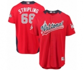 Men's Majestic Los Angeles Dodgers #68 Ross Stripling Game Red National League 2018 MLB All-Star MLB Jersey