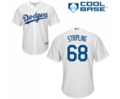 Men's Majestic Los Angeles Dodgers #68 Ross Stripling Replica White Home Cool Base MLB Jersey