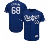 Men's Majestic Los Angeles Dodgers #68 Ross Stripling Royal Blue Flexbase Authentic Collection MLB Jersey