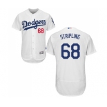 Men's Majestic Los Angeles Dodgers #68 Ross Stripling White Home Flex Base Authentic Collection MLB Jersey