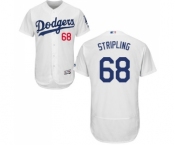 Men's Majestic Los Angeles Dodgers #68 Ross Stripling White Home Flex Base Authentic Collection MLB Jersey