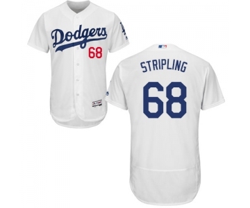 Men's Majestic Los Angeles Dodgers #68 Ross Stripling White Home Flex Base Authentic Collection MLB Jersey