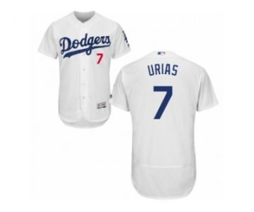 Men's Majestic Los Angeles Dodgers #7 Julio Urias White Flexbase Authentic Collection MLB Jersey