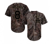 Men's Majestic Los Angeles Dodgers #8 Manny Machado Authentic Camo Realtree Collection Flex Base MLB Jersey