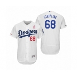 Men's Ross Stripling Los Angeles Dodgers #68 White 2019 Mother's Day Flex Base Home Jersey