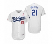 Men's Walker Buehler Los Angeles Dodgers #21 White 2019 Mother's Day Flex Base Home Jersey