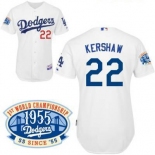 mlb Los Angels Dodgers #22 Kershaw white(50th Patch)