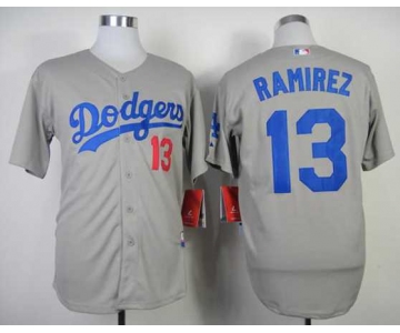 mlb jerseys los angeles dodgers #13 ramirez grey[ramirez][2014 new]