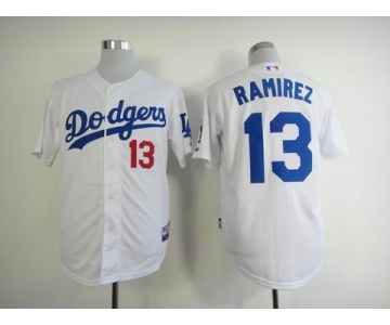 mlb jerseys los angeles dodgers #13 ramirez white[ramirez]