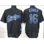 mlb jerseys los angeles dodgers #16 ethler black fashion