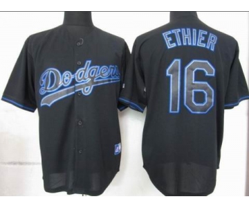 mlb jerseys los angeles dodgers #16 ethler black fashion