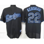 mlb jerseys los angeles dodgers #22 kershaw black fashion