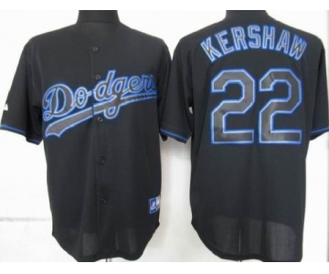 mlb jerseys los angeles dodgers #22 kershaw black fashion