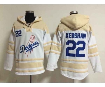 mlb jerseys los angeles dodgers #22 kershaw white[pullover hooded sweatshirt]