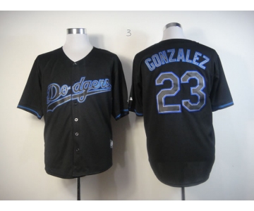 mlb jerseys los angeles dodgers #23 gonzalez black[Fashion]