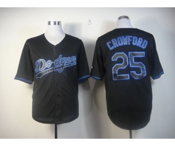 mlb jerseys los angeles dodgers #25 crowford black[fashion]