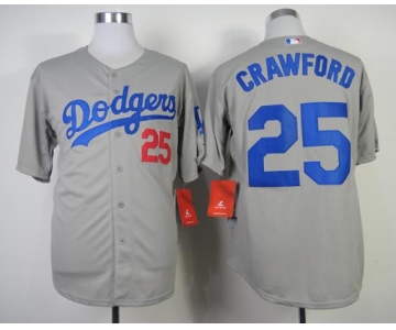 mlb jerseys los angeles dodgers #25 crowford grey[2014 new]