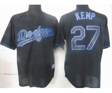 mlb jerseys los angeles dodgers #27 kemp black fashion