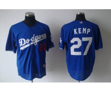 mlb jerseys los angeles dodgers #27 kemp blue