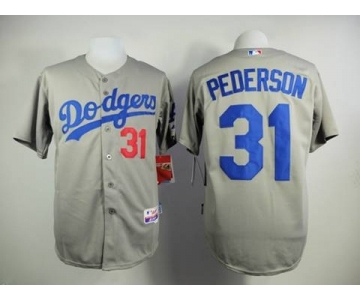 mlb jerseys los angeles dodgers #31 pederson grey