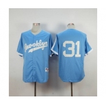 mlb jerseys los angeles dodgers #31 pederson lt.blue[m&n]