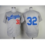 mlb jerseys los angeles dodgers #32 koufax grey 1963 m&n