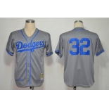 mlb jerseys los angeles dodgers #32 koufax grey[1955]