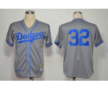 mlb jerseys los angeles dodgers #32 koufax grey[1955]